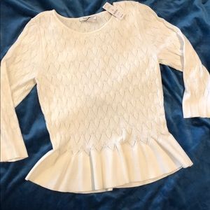 White House Black Market cream sweater